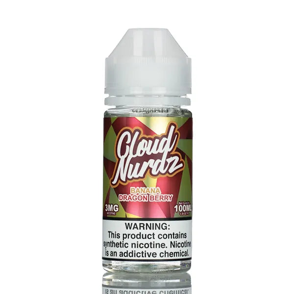 Cloud Nurdz E-Liquid - Banana Dragon Berry - 100ml - Black Coral